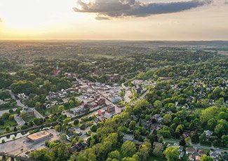 Aerial view of Port Hope